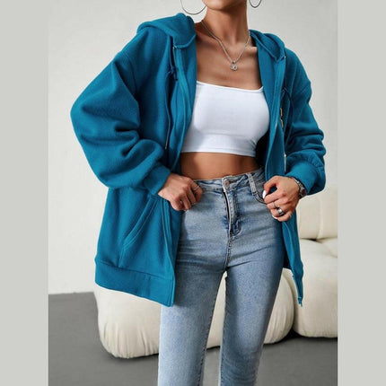 Women's Fashion Casual Loose Casual Sweater Cardigan Hooded Jacket at €76.99