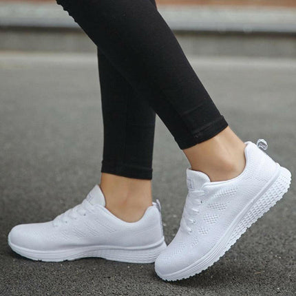 Women's Sneakers: Breathable Platform Trainers - Fashionable Flat Mujer Shoes at €21.99