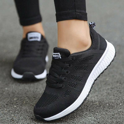 Women's Sneakers: Breathable Platform Trainers - Fashionable Flat Mujer Shoes at €21.99