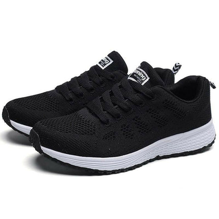 Women's Sneakers: Breathable Platform Trainers - Fashionable Flat Mujer Shoes at €21.99