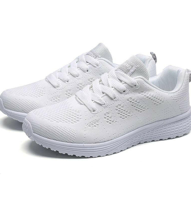 Women's Sneakers: Breathable Platform Trainers - Fashionable Flat Mujer Shoes at €21.99