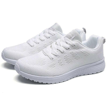 Women's Sneakers: Breathable Platform Trainers - Fashionable Flat Mujer Shoes at €21.99