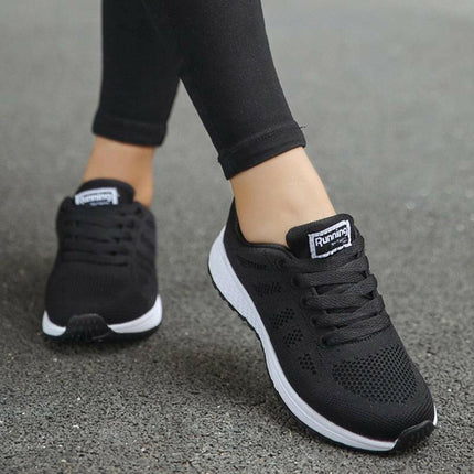 Women's Sneakers: Breathable Platform Trainers - Fashionable Flat Mujer Shoes at €21.99