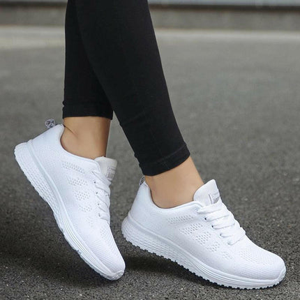 Women's Sneakers: Breathable Platform Trainers - Fashionable Flat Mujer Shoes at €21.99